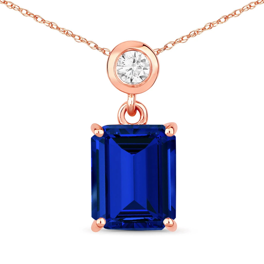 Emerald Cut Drop Pendant