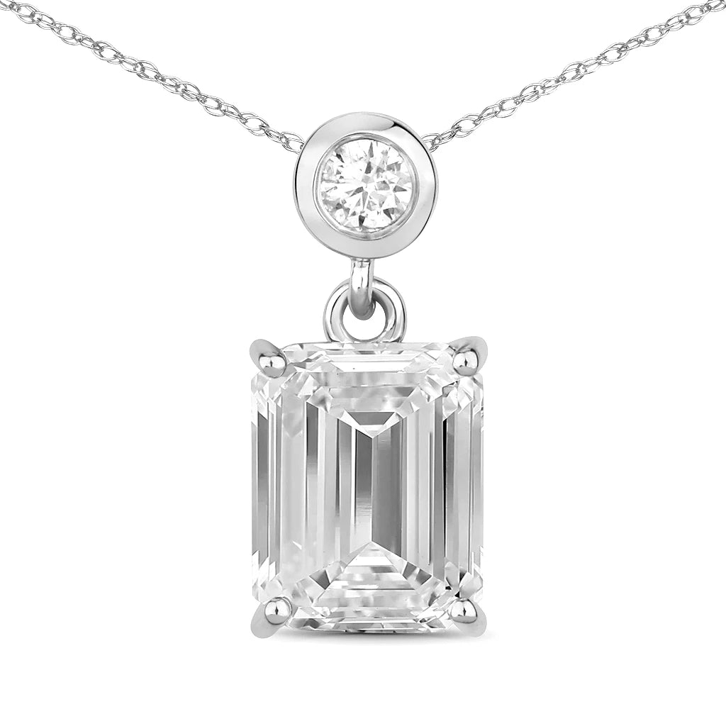 Emerald Cut Drop Pendant