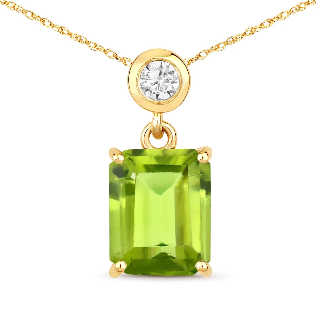 Emerald Cut Drop Pendant