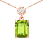 Emerald Cut Drop Pendant