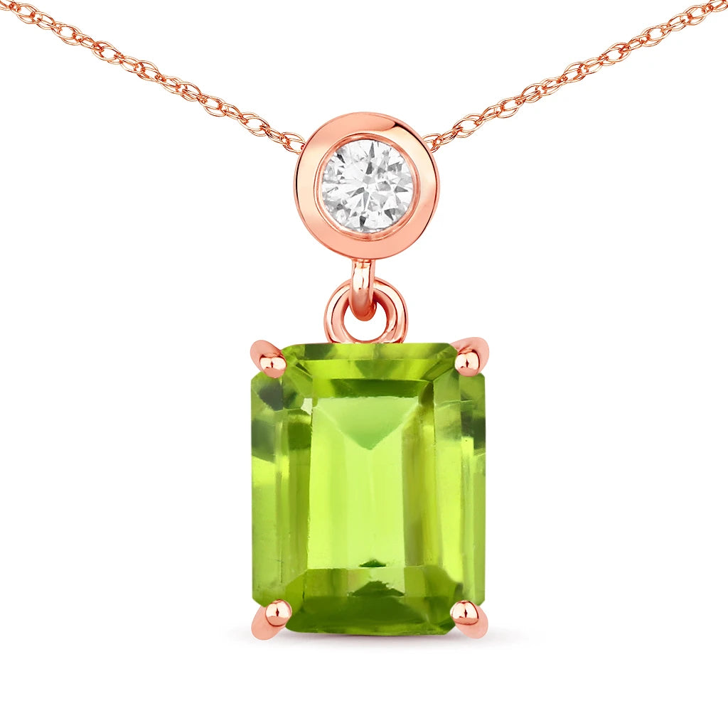 Emerald Cut Drop Pendant