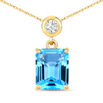 Emerald Cut Drop Pendant