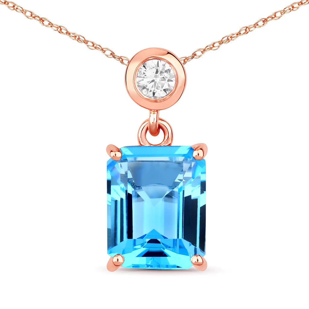 Emerald Cut Drop Pendant