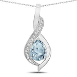 Twisted Halo Pear Pendant
