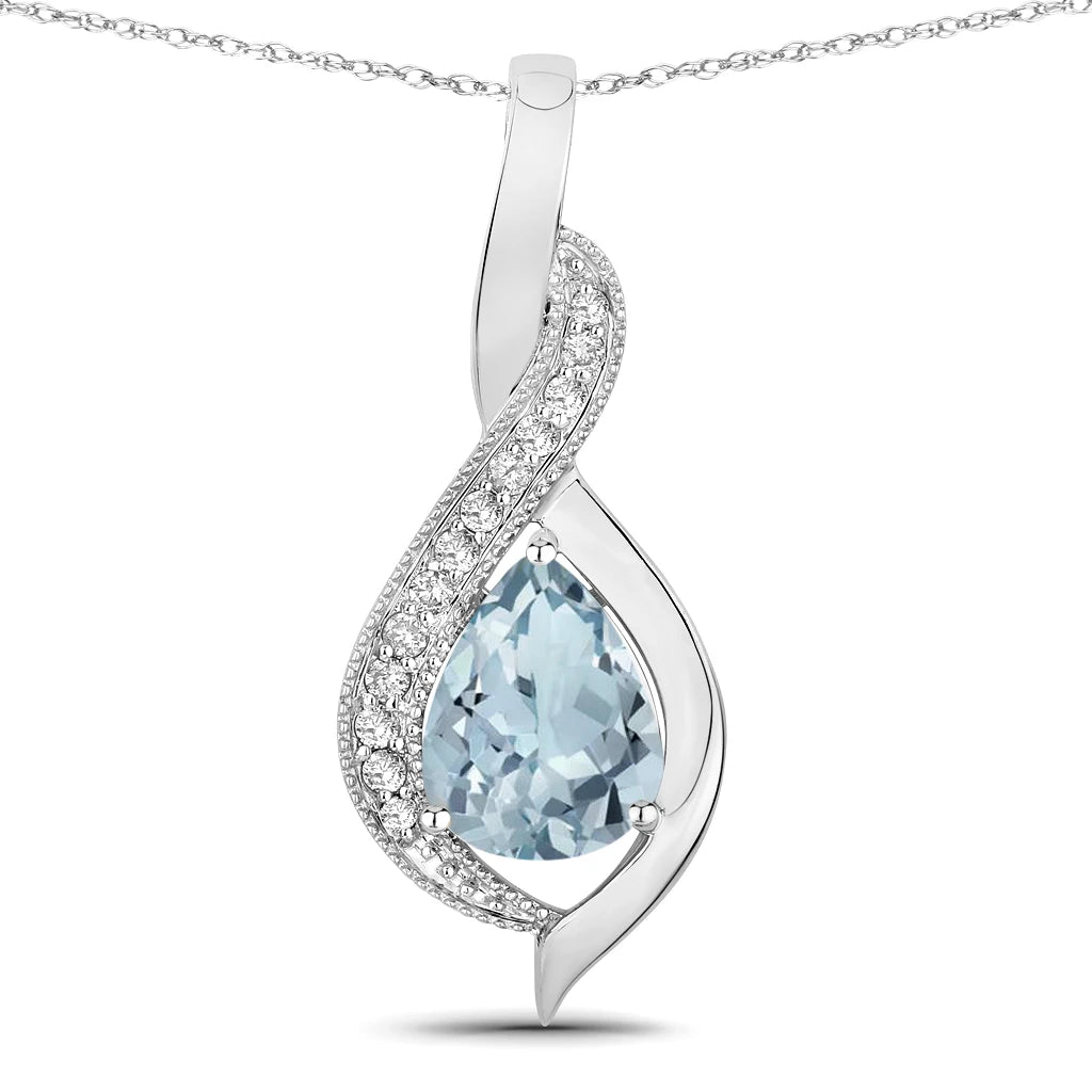 Twisted Halo Pear Pendant