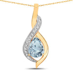 Twisted Halo Pear Pendant