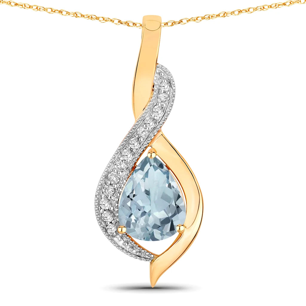 Twisted Halo Pear Pendant