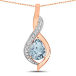 Twisted Halo Pear Pendant