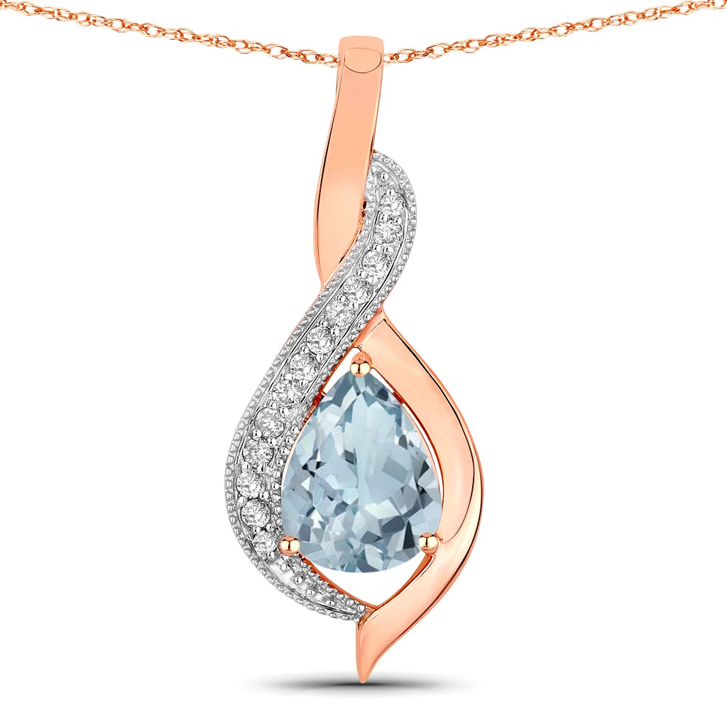 Twisted Halo Pear Pendant