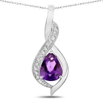 Twisted Halo Pear Pendant