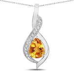 Twisted Halo Pear Pendant