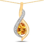 Twisted Halo Pear Pendant