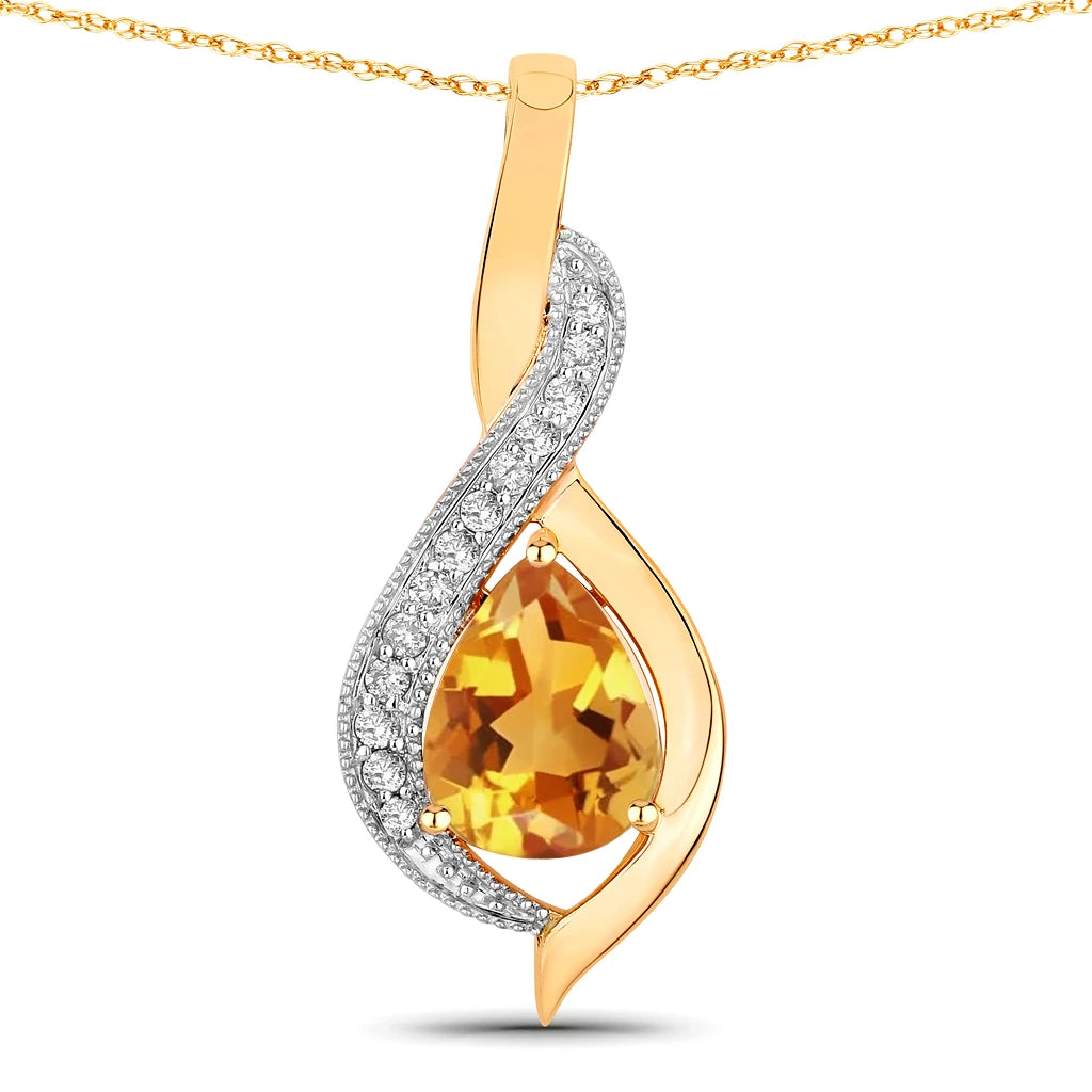 Twisted Halo Pear Pendant