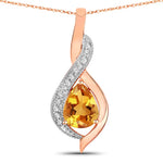 Twisted Halo Pear Pendant