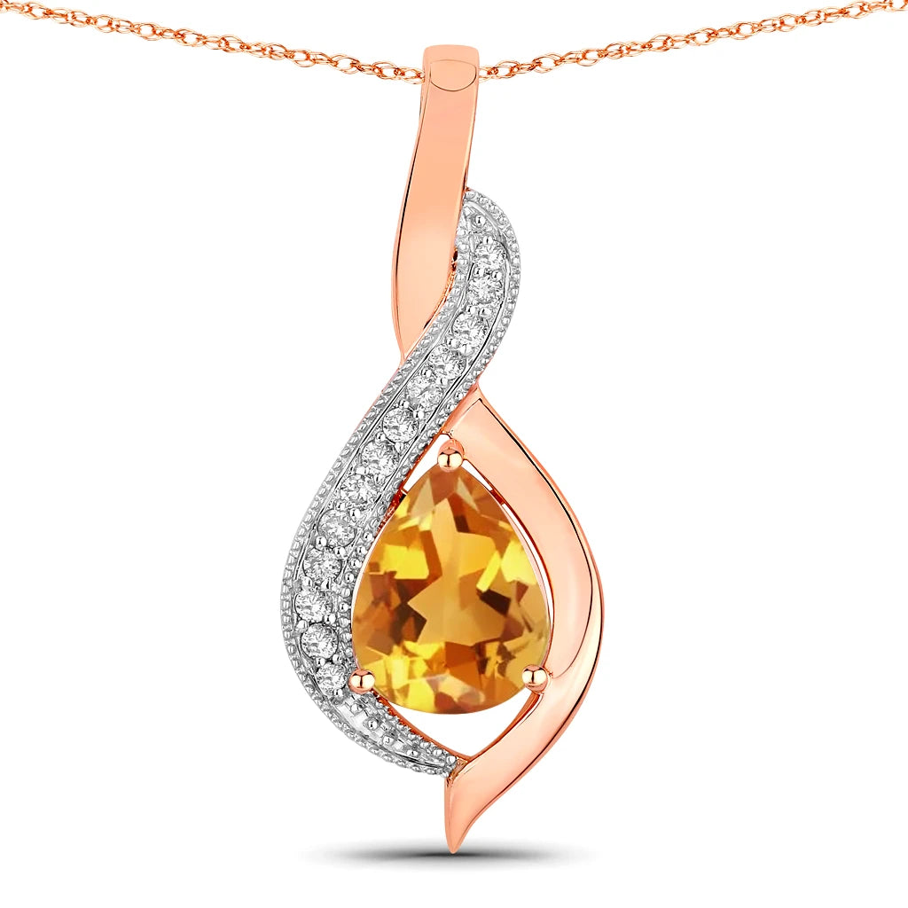 Twisted Halo Pear Pendant