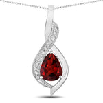Twisted Halo Pear Pendant