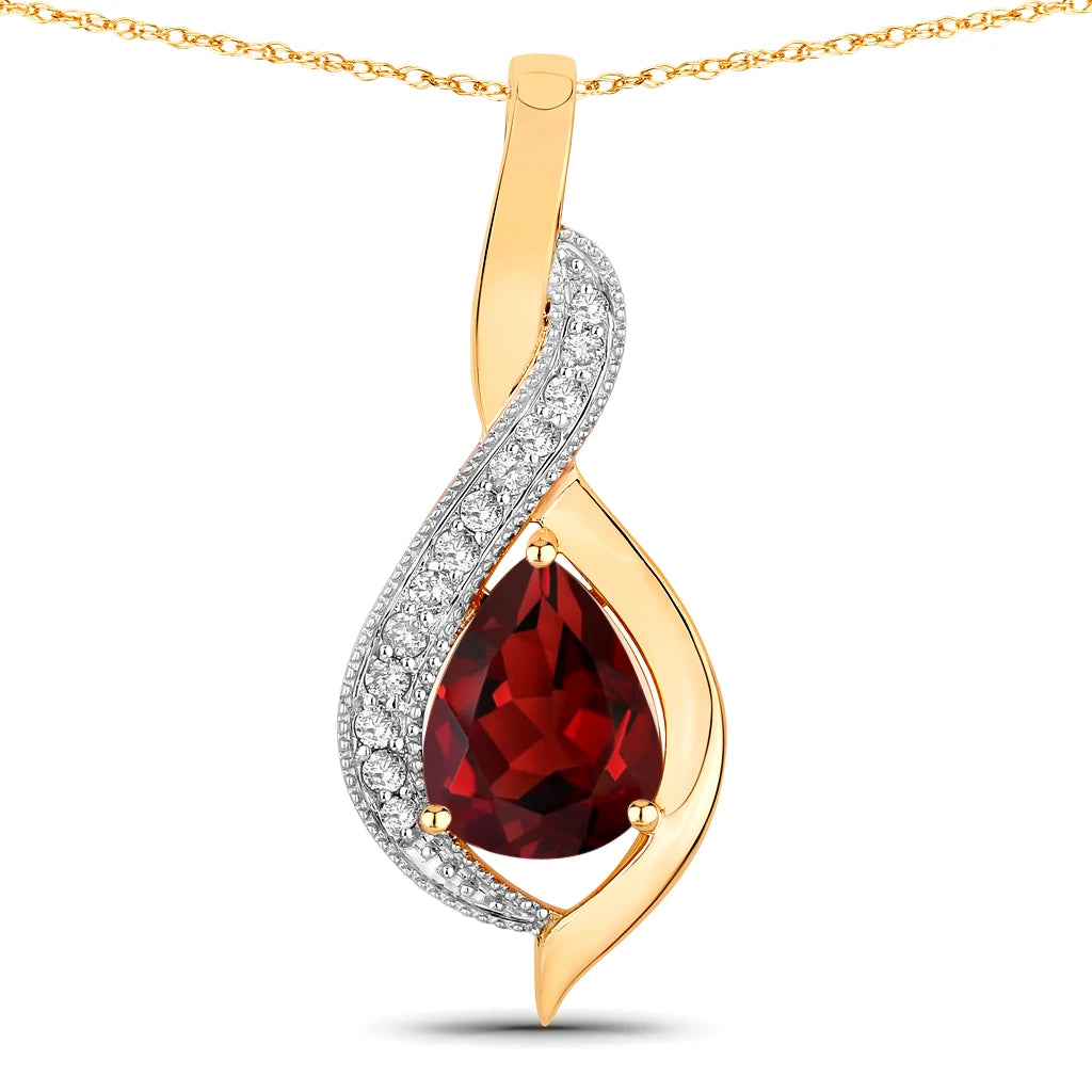 Twisted Halo Pear Pendant