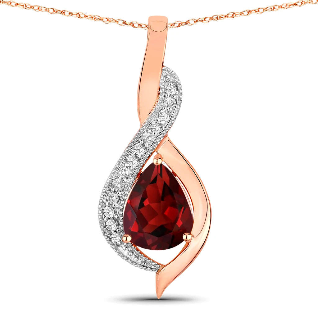 Twisted Halo Pear Pendant