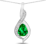 Twisted Halo Pear Pendant