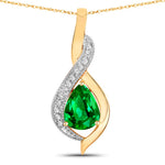 Twisted Halo Pear Pendant