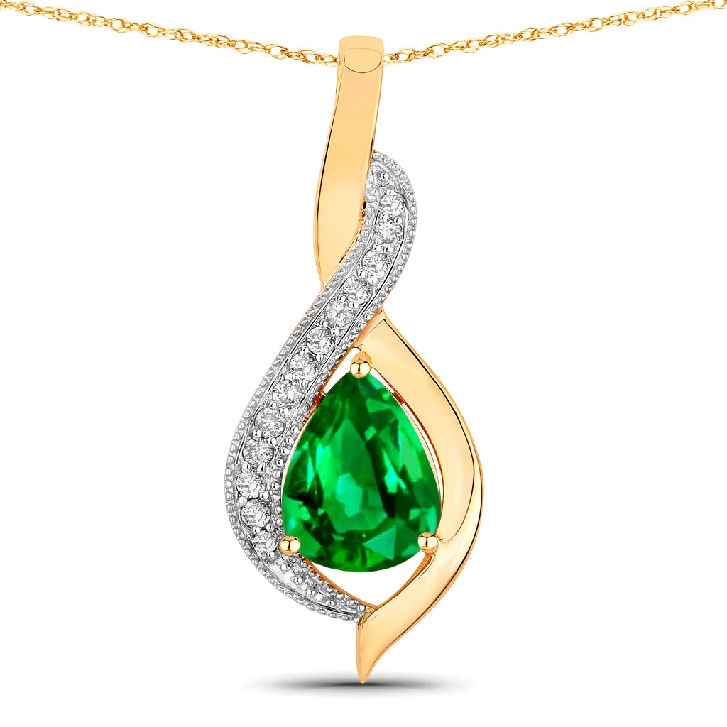 Twisted Halo Pear Pendant