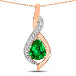 Twisted Halo Pear Pendant