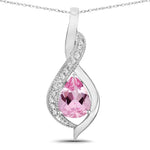 Twisted Halo Pear Pendant