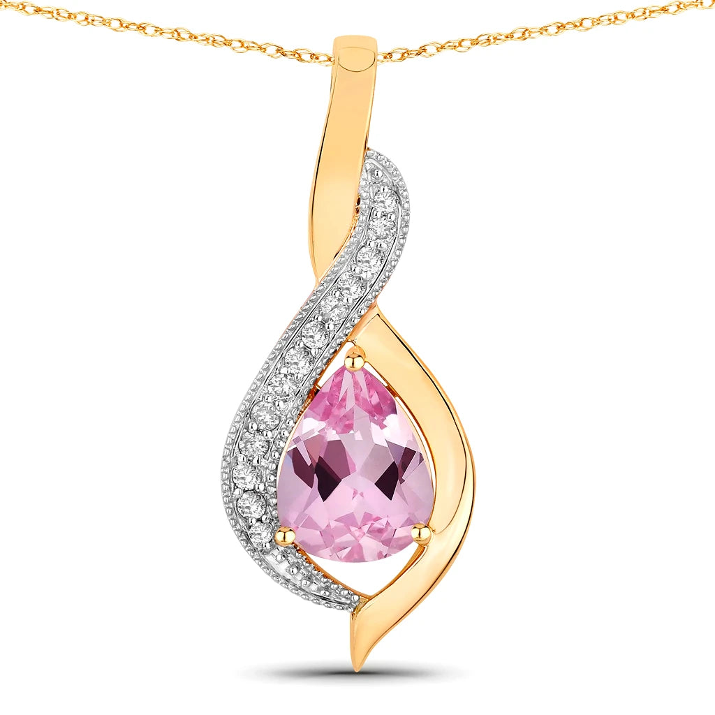 Twisted Halo Pear Pendant