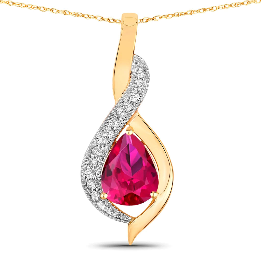 Twisted Halo Pear Pendant
