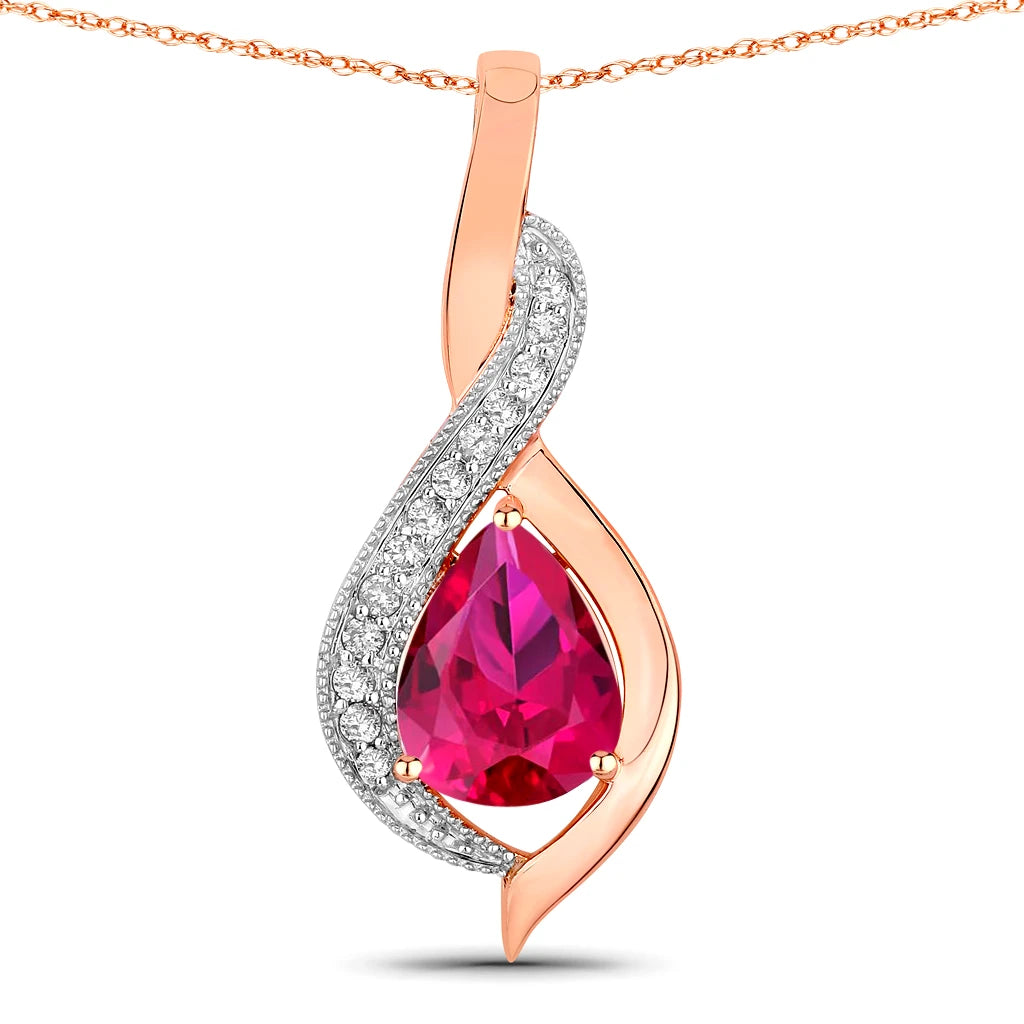 Twisted Halo Pear Pendant