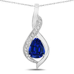 Twisted Halo Pear Pendant