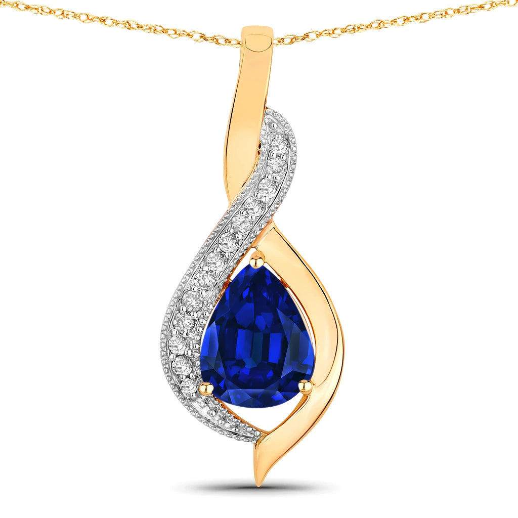 Twisted Halo Pear Pendant