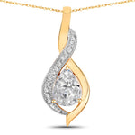 Twisted Halo Pear Pendant
