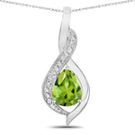 Twisted Halo Pear Pendant