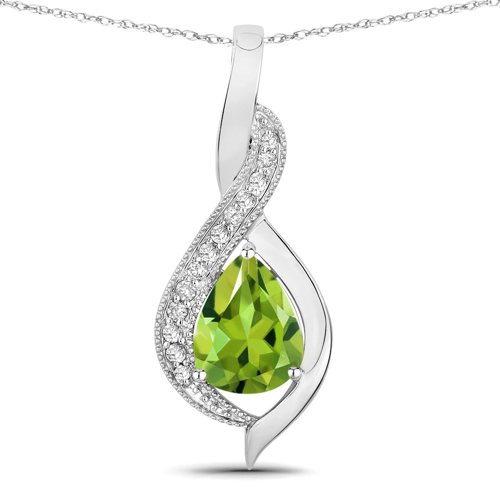 Twisted Halo Pear Pendant