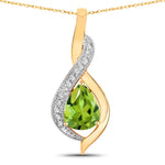 Twisted Halo Pear Pendant