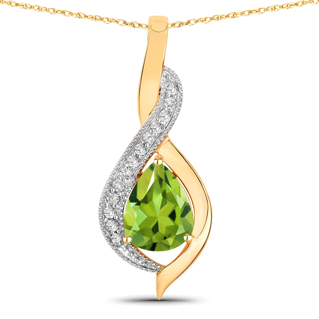 Twisted Halo Pear Pendant