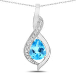 Twisted Halo Pear Pendant