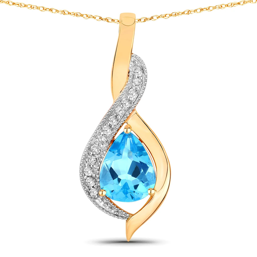 Twisted Halo Pear Pendant