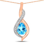 Twisted Halo Pear Pendant