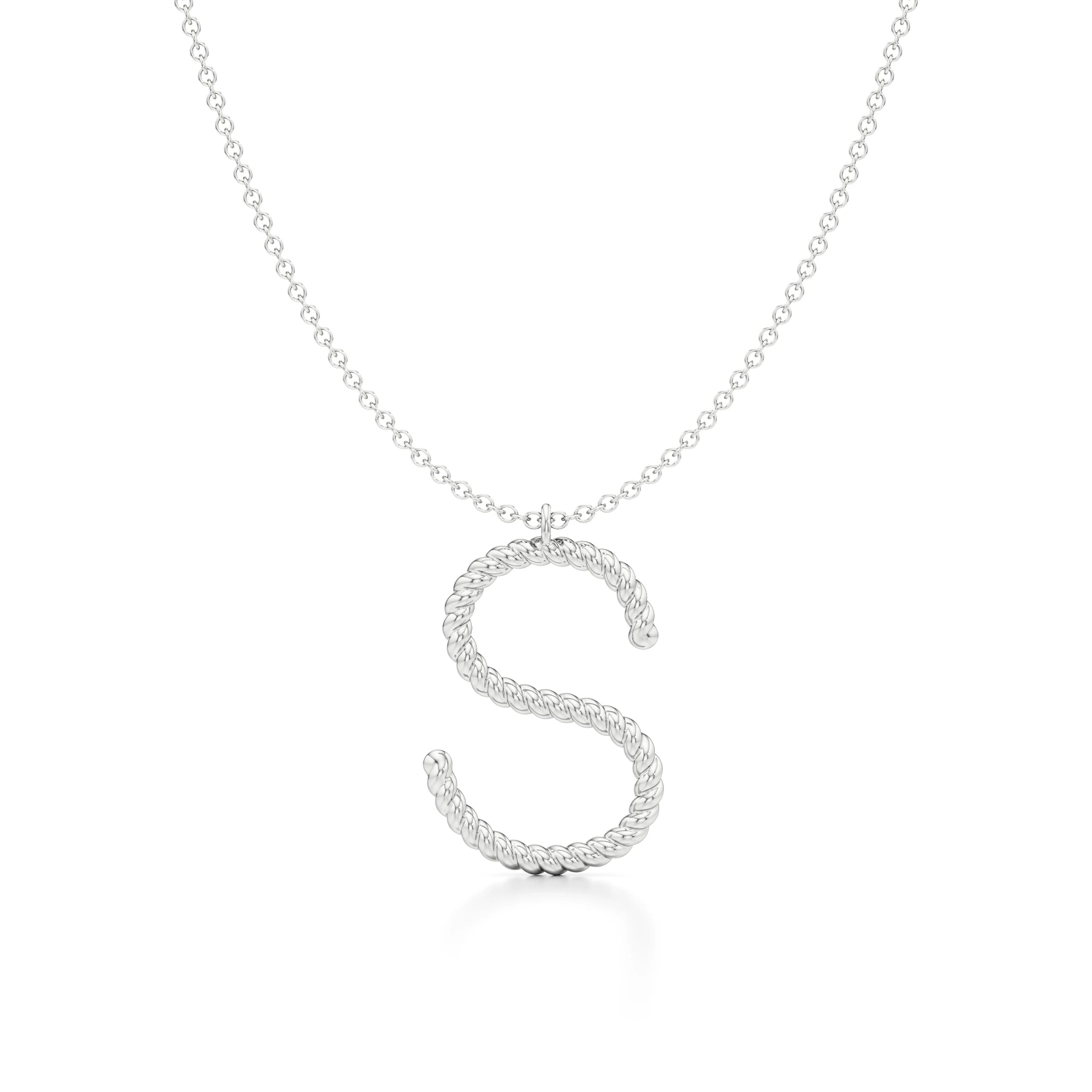 Twisted Statement Initial Necklace