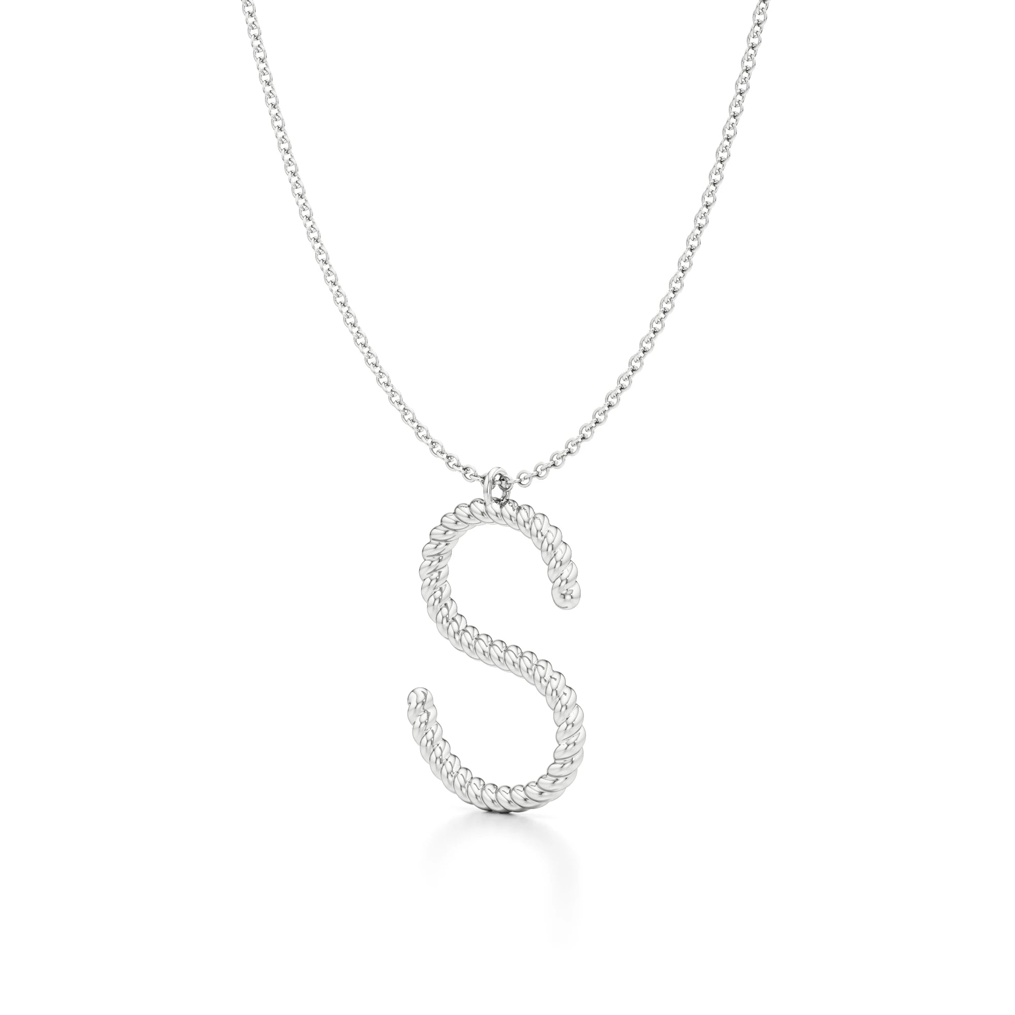 Twisted Statement Initial Necklace