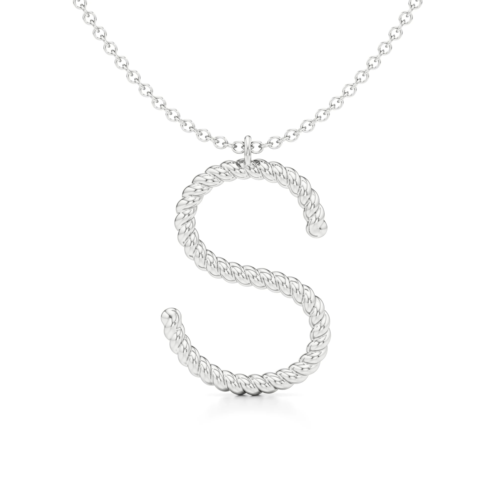 Twisted Statement Initial Necklace