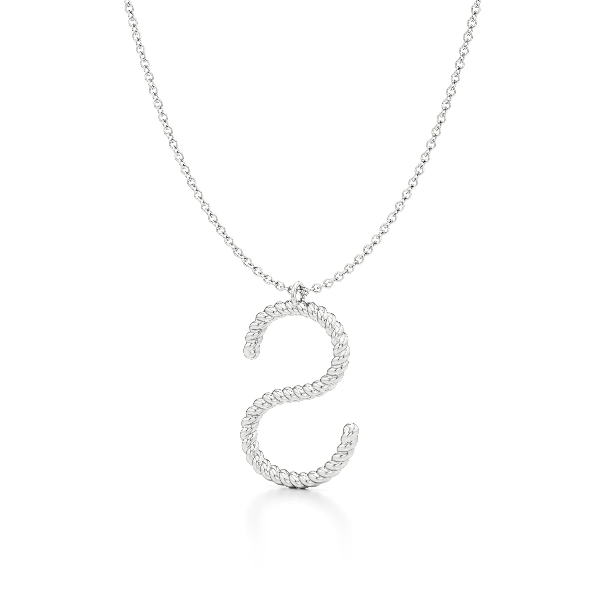 Twisted Statement Initial Necklace