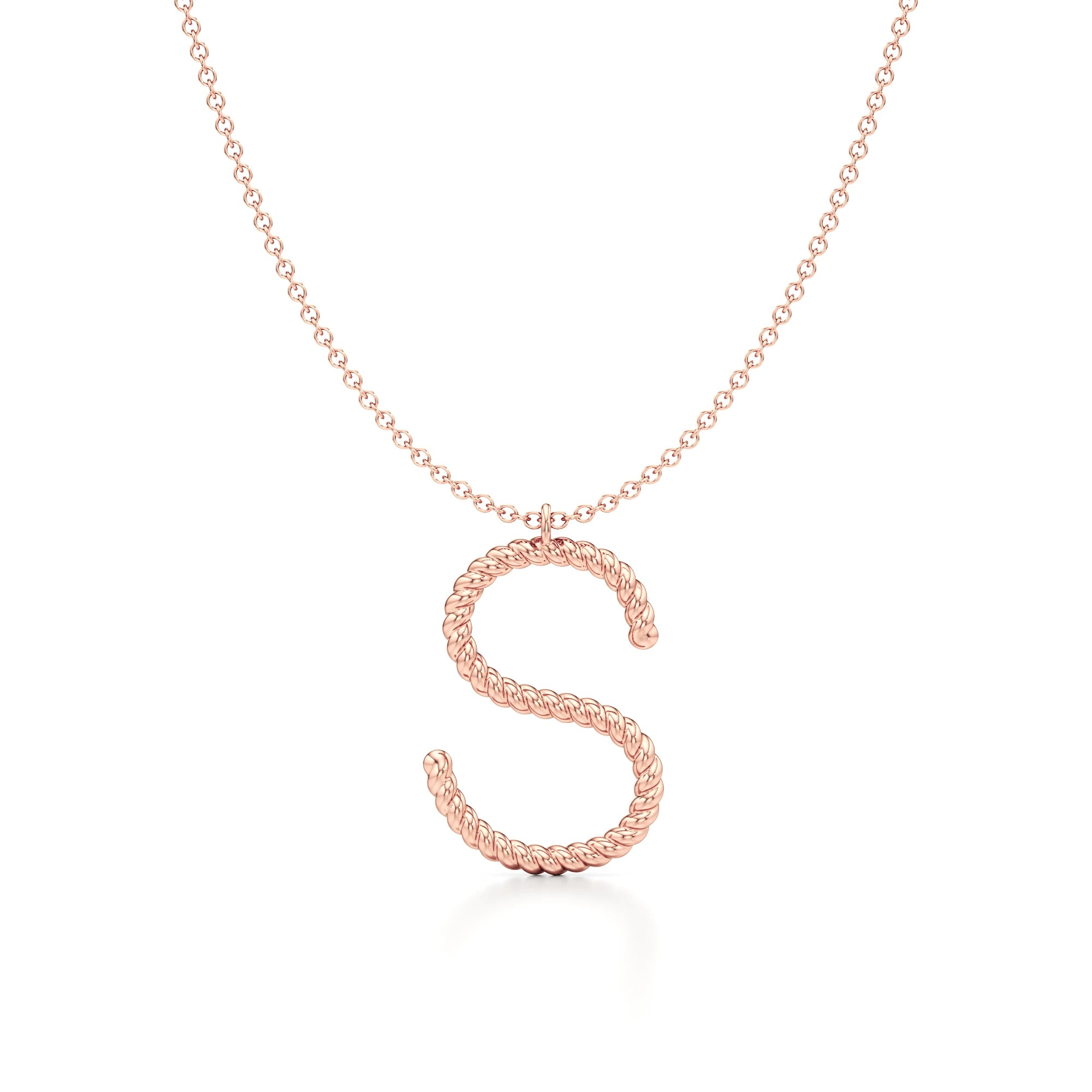 Twisted Statement Initial Necklace