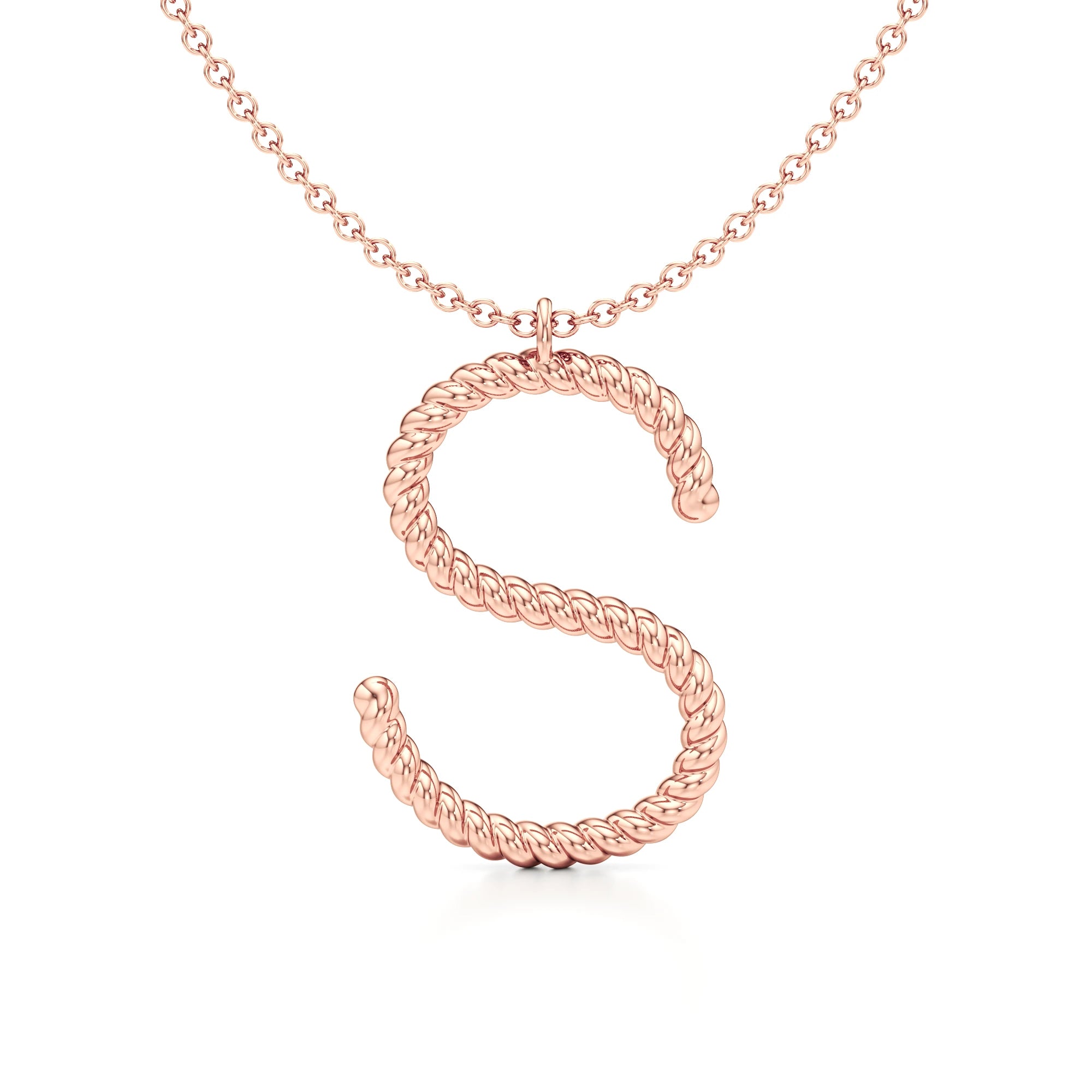 Twisted Statement Initial Necklace