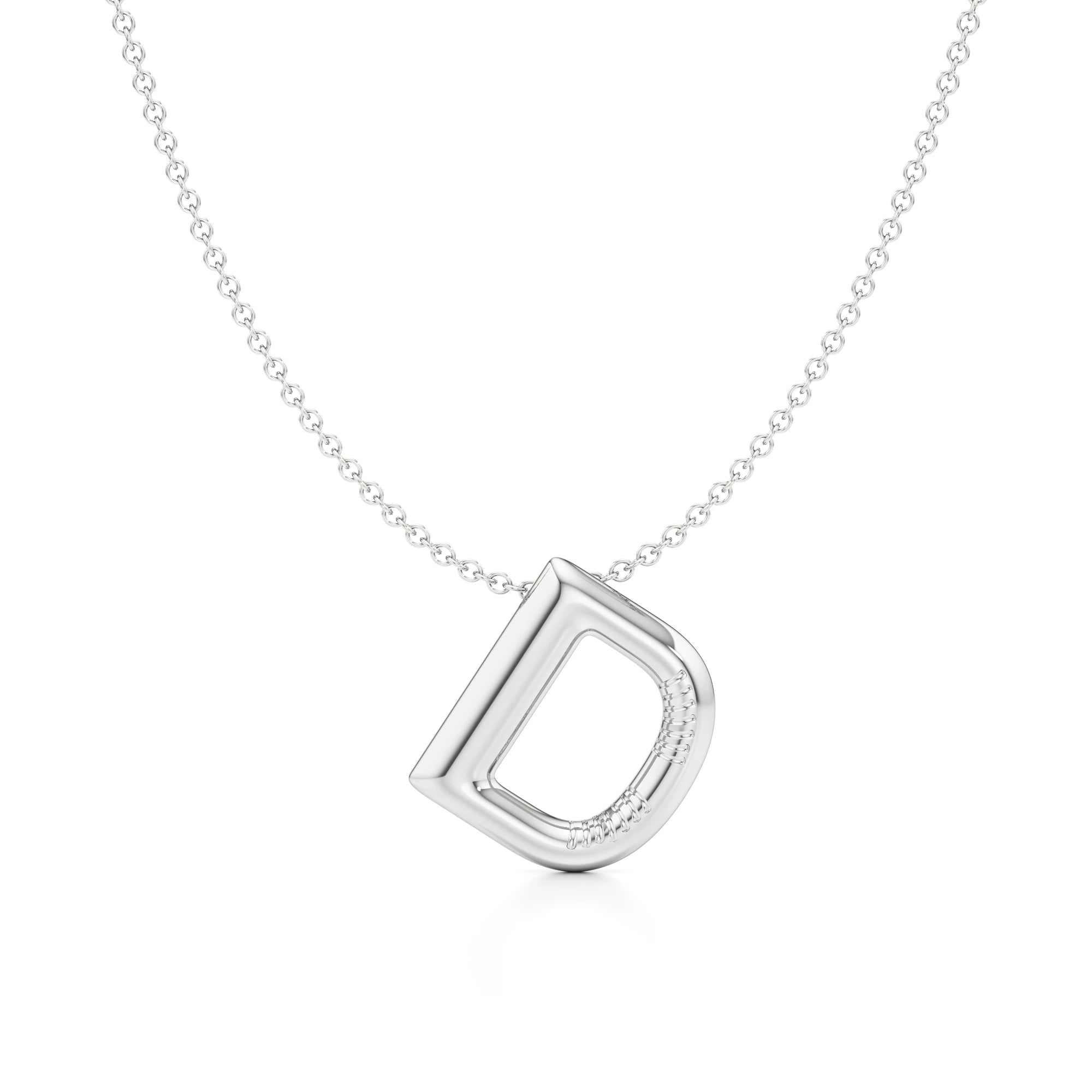 Puffy Lightweight Initial Necklace