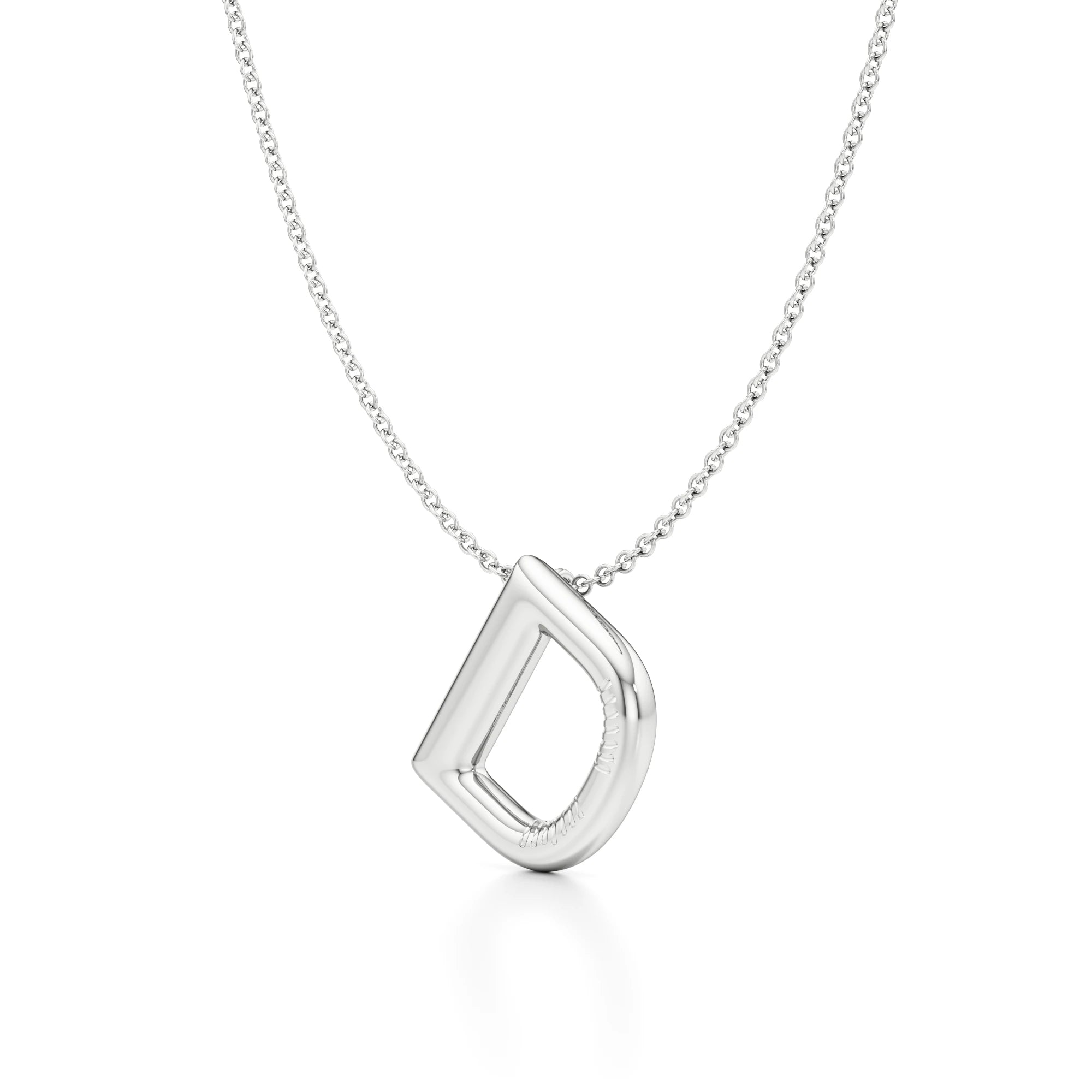 Puffy Lightweight Initial Necklace