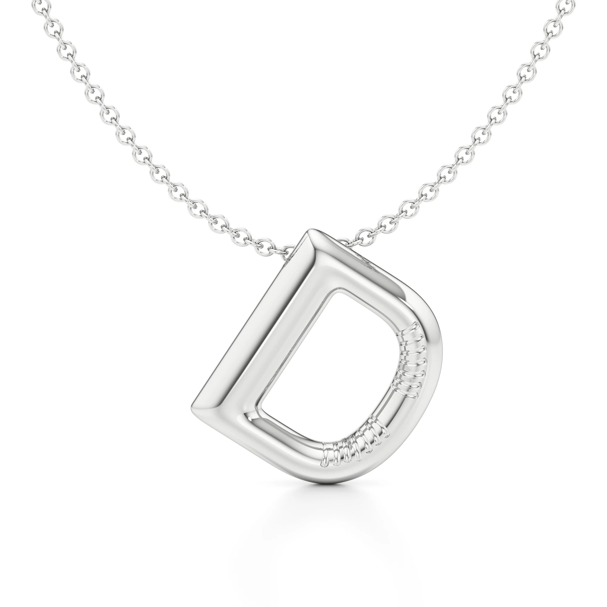 Puffy Lightweight Initial Necklace