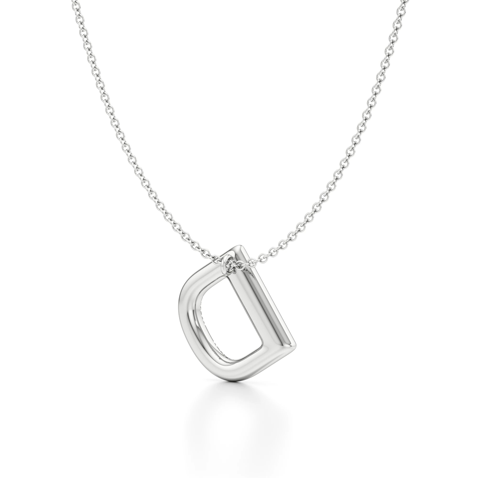 Puffy Lightweight Initial Necklace